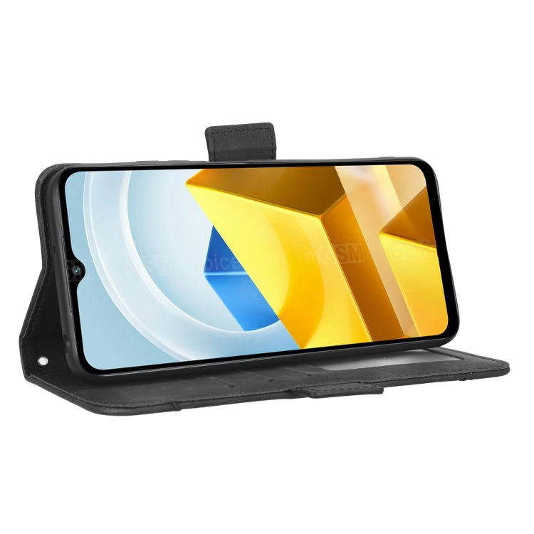 For Xiaomi Poco M5 Skin Feel Calf Texture Card Slots Leather Phone Case