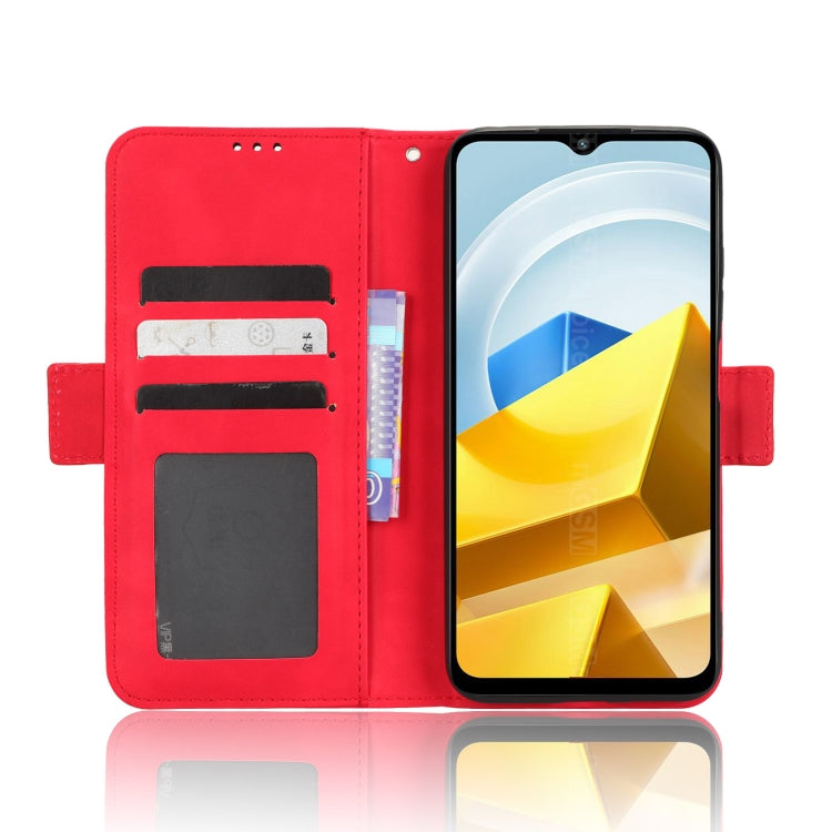 For Xiaomi Poco M5 Skin Feel Calf Texture Card Slots Leather Phone Case