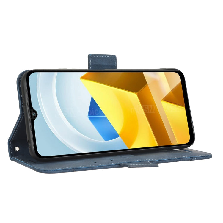 For Xiaomi Poco M5 Skin Feel Calf Texture Card Slots Leather Phone Case