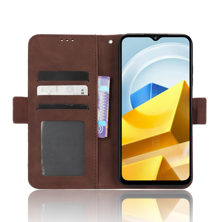 For Xiaomi Poco M5 Skin Feel Calf Texture Card Slots Leather Phone Case