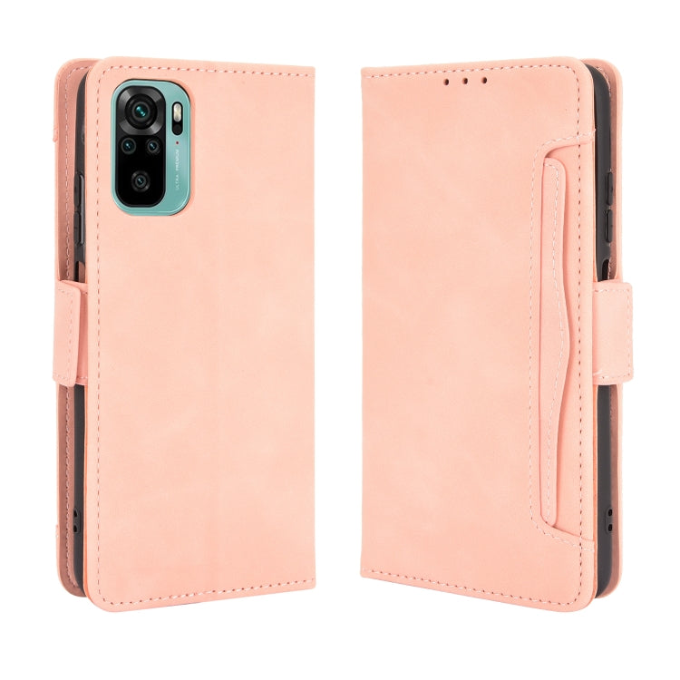 For Xiaomi Poco M5S / Redmi Note 10 4G / 10S Skin Feel Calf Texture Card Slots Leather Phone Case