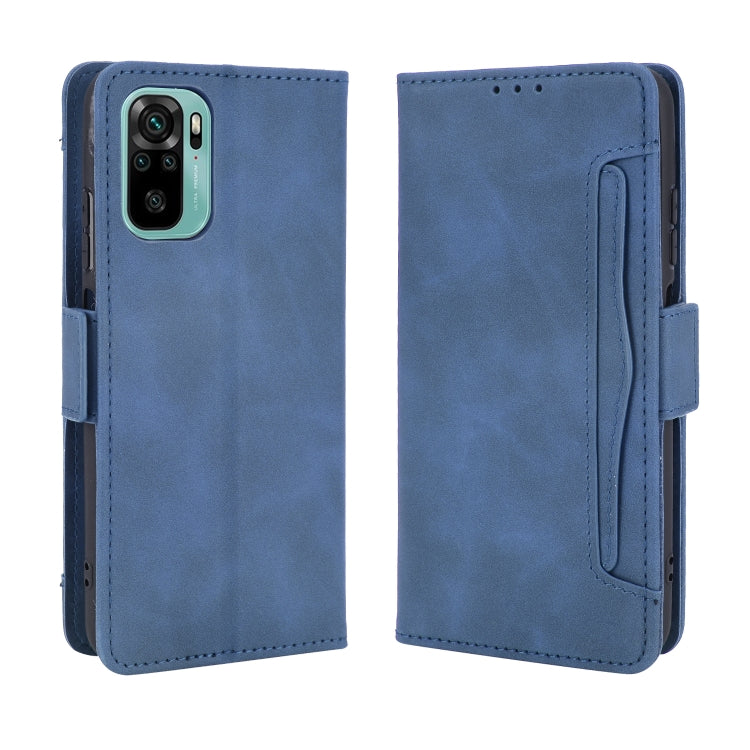 For Xiaomi Poco M5S / Redmi Note 10 4G / 10S Skin Feel Calf Texture Card Slots Leather Phone Case