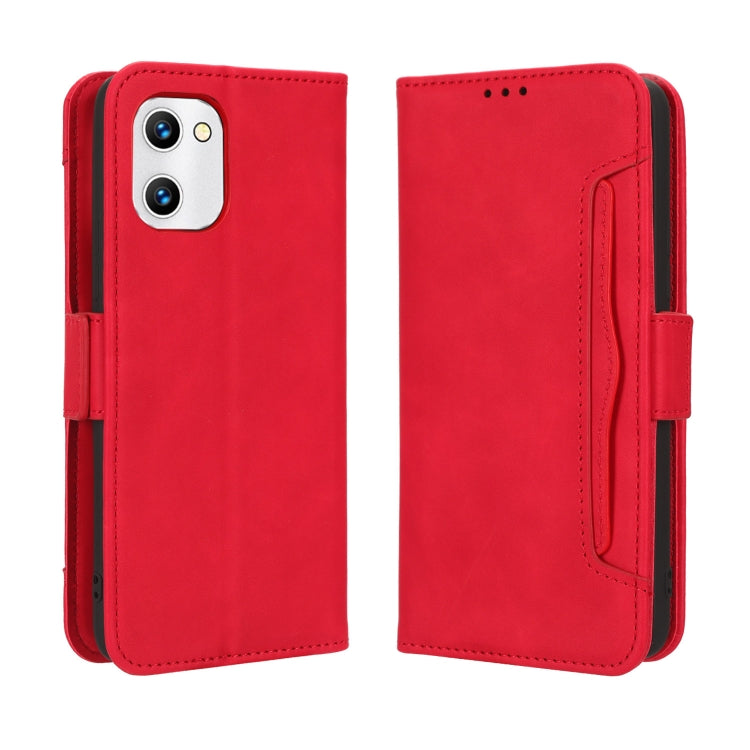 For UMIDIGI C1 Skin Feel Calf Texture Card Slots Leather Phone Case