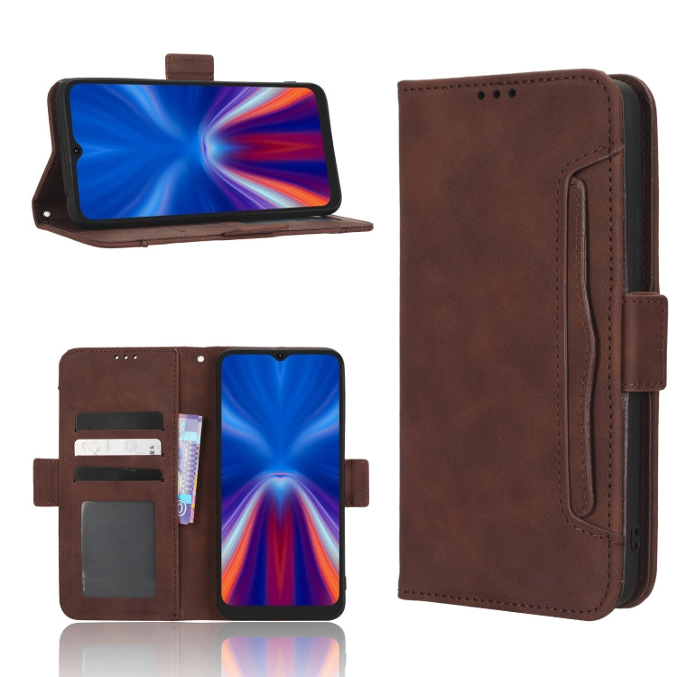 For UMIDIGI C1 Skin Feel Calf Texture Card Slots Leather Phone Case