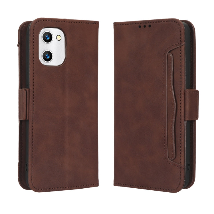 For UMIDIGI C1 Skin Feel Calf Texture Card Slots Leather Phone Case