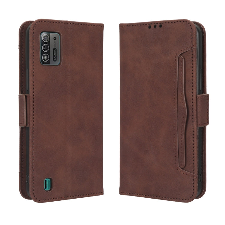 For ZTE Blade A52 Lite Skin Feel Calf Texture Card Slots Leather Phone Case