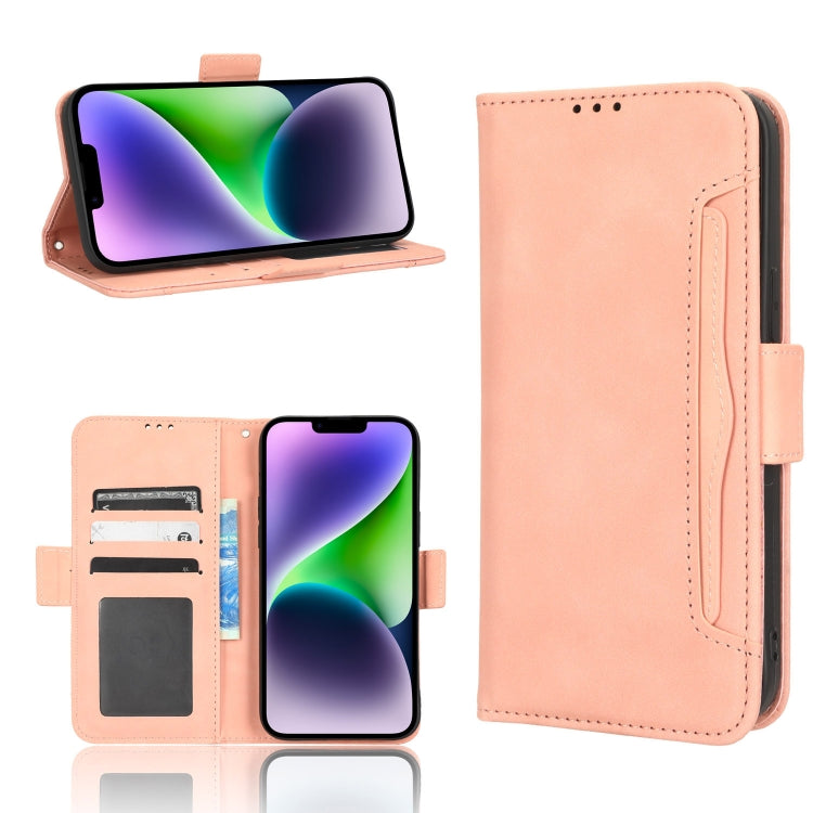 For iPhone 14 Skin Feel Calf Texture Card Slots Leather Phone Case