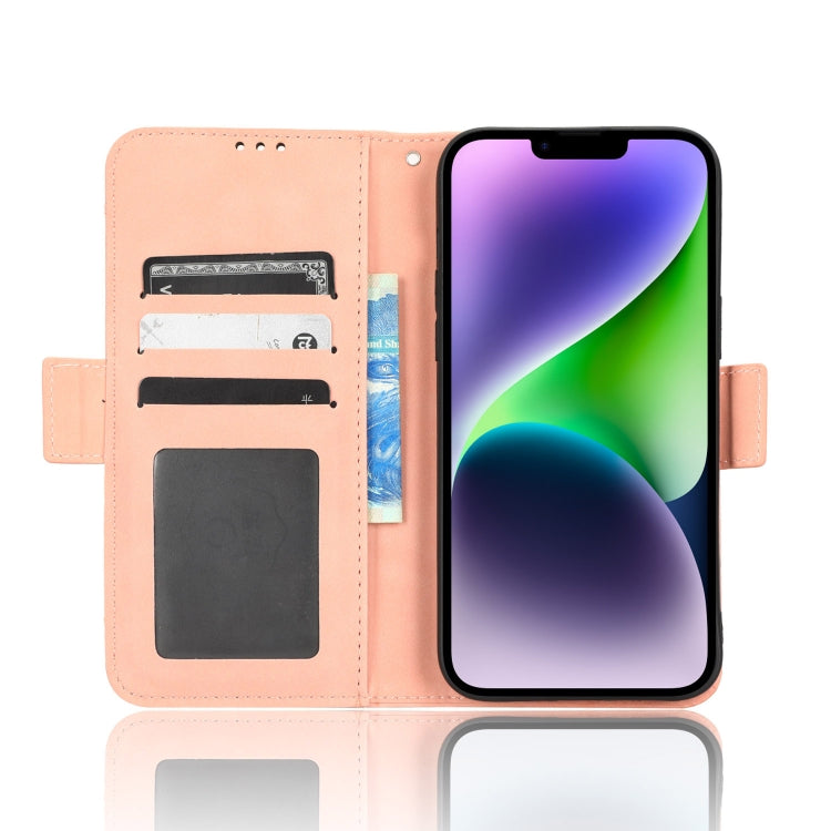For iPhone 14 Skin Feel Calf Texture Card Slots Leather Phone Case