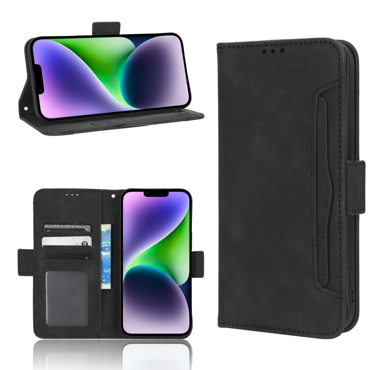 For iPhone 14 Skin Feel Calf Texture Card Slots Leather Phone Case