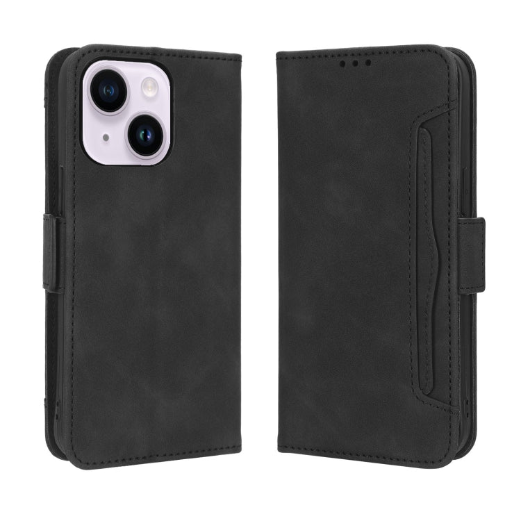 For iPhone 14 Skin Feel Calf Texture Card Slots Leather Phone Case