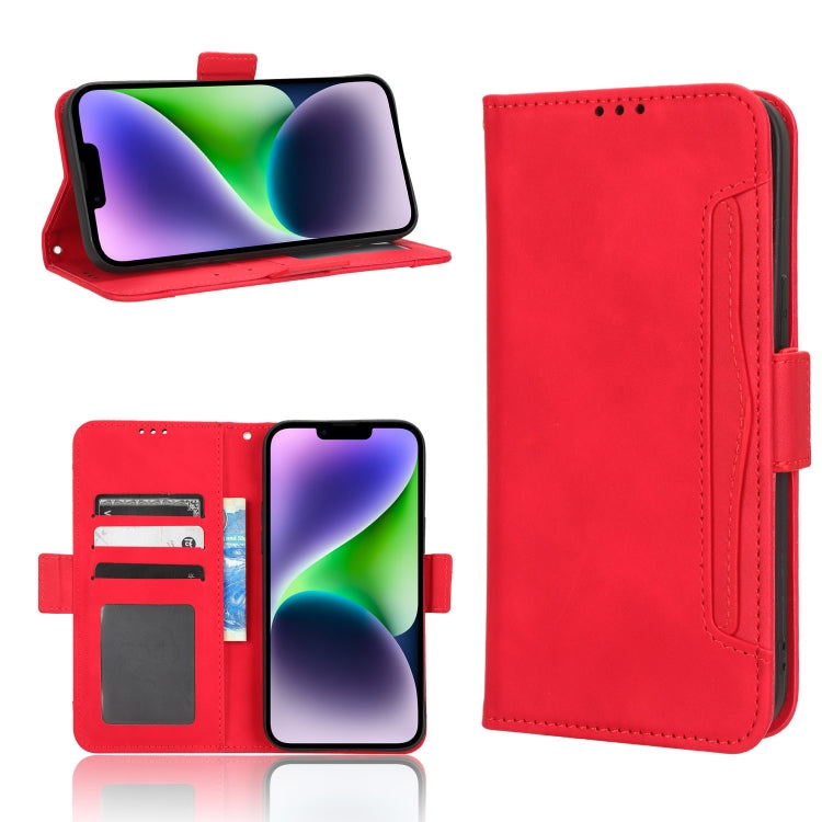 For iPhone 14 Skin Feel Calf Texture Card Slots Leather Phone Case
