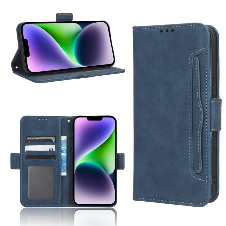 For iPhone 14 Skin Feel Calf Texture Card Slots Leather Phone Case