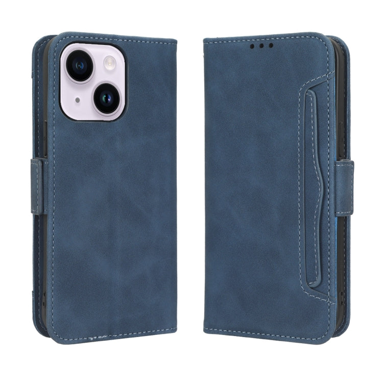 For iPhone 14 Skin Feel Calf Texture Card Slots Leather Phone Case