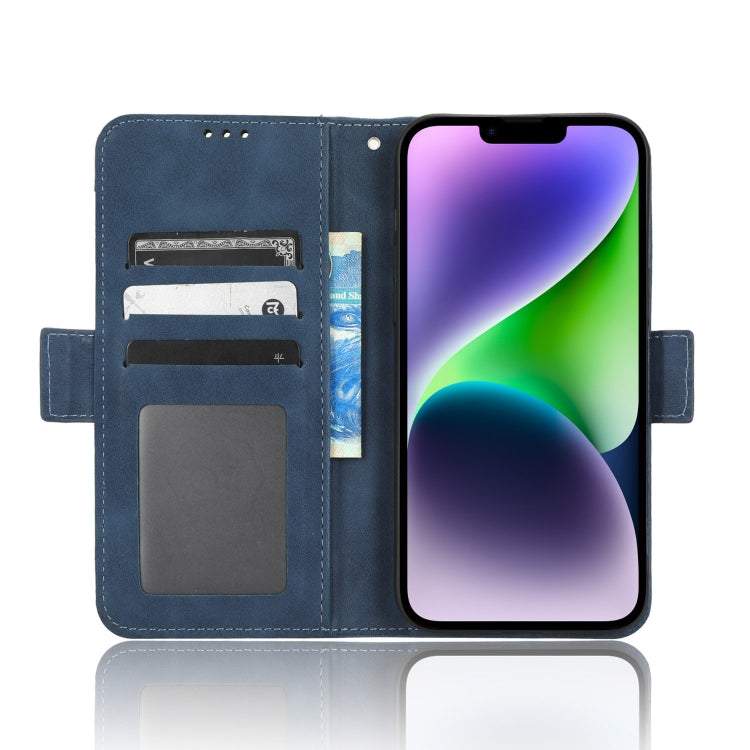 For iPhone 14 Skin Feel Calf Texture Card Slots Leather Phone Case