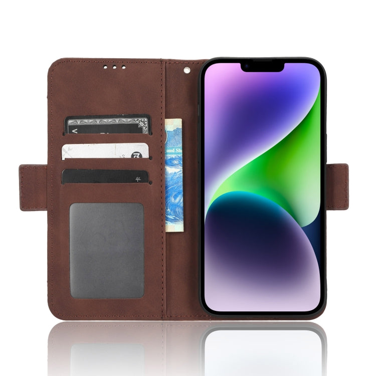 For iPhone 14 Skin Feel Calf Texture Card Slots Leather Phone Case