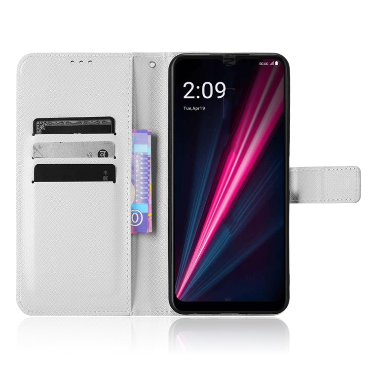 For T-Mobile Revvl 6 5G Diamond Texture Leather Phone Case