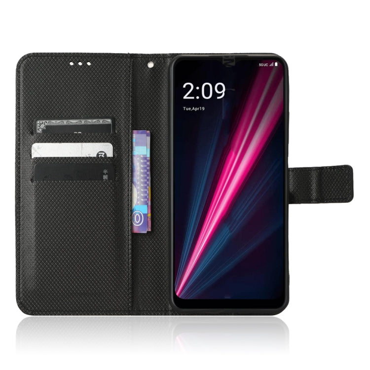 For T-Mobile Revvl 6 5G Diamond Texture Leather Phone Case
