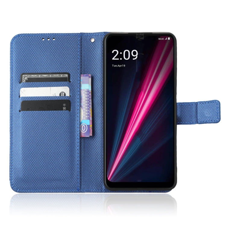 For T-Mobile Revvl 6 5G Diamond Texture Leather Phone Case