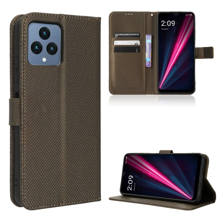 For T-Mobile Revvl 6 5G Diamond Texture Leather Phone Case
