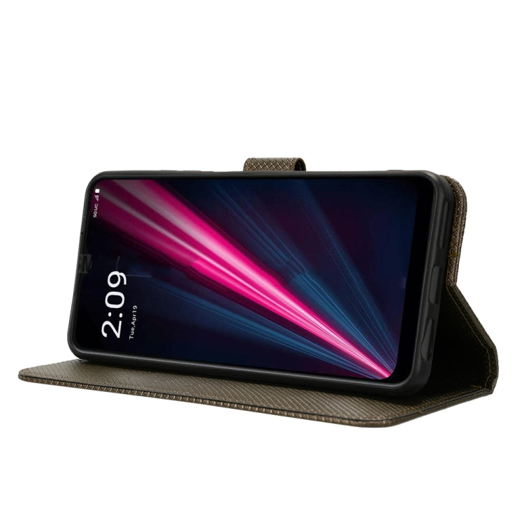 For T-Mobile Revvl 6 5G Diamond Texture Leather Phone Case