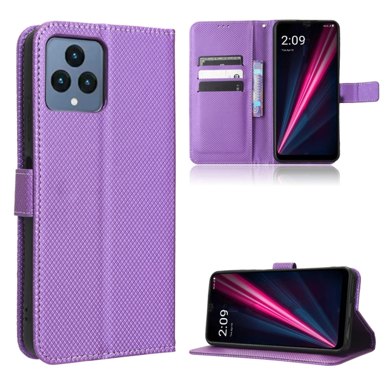 For T-Mobile Revvl 6 5G Diamond Texture Leather Phone Case