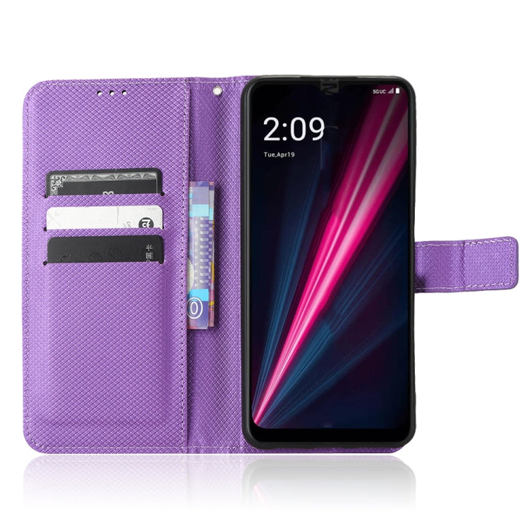 For T-Mobile Revvl 6 5G Diamond Texture Leather Phone Case