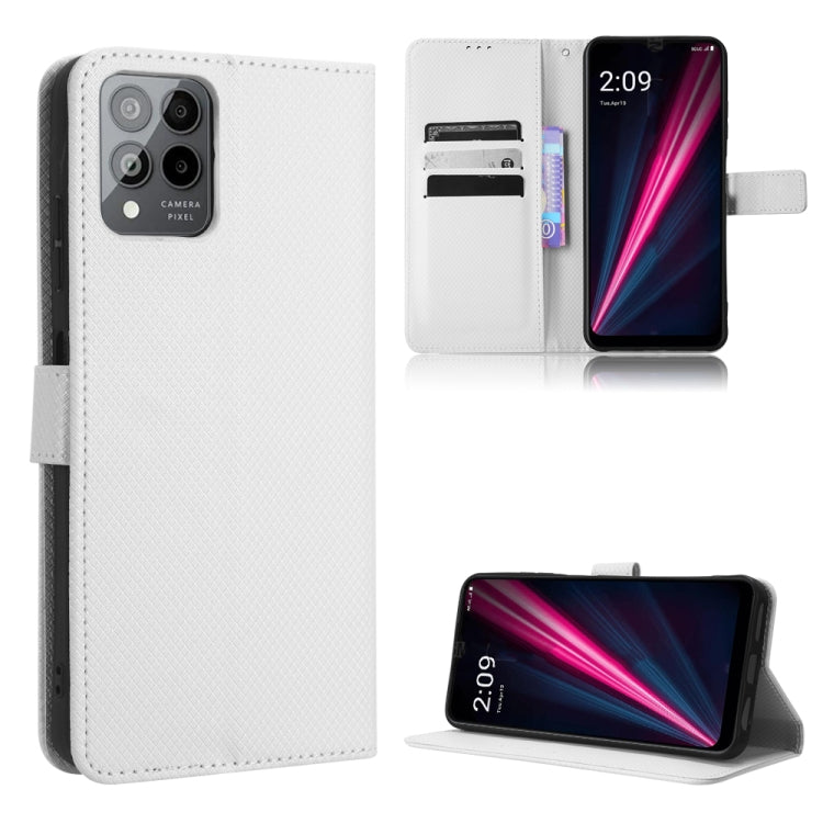 For T-Mobile REVVL 6 Pro 5G Diamond Texture Leather Phone Case