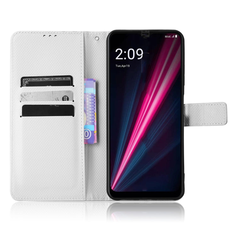 For T-Mobile REVVL 6 Pro 5G Diamond Texture Leather Phone Case