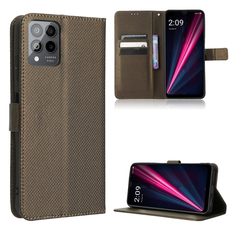 For T-Mobile REVVL 6 Pro 5G Diamond Texture Leather Phone Case