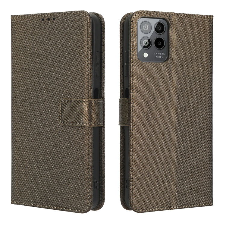 For T-Mobile REVVL 6 Pro 5G Diamond Texture Leather Phone Case