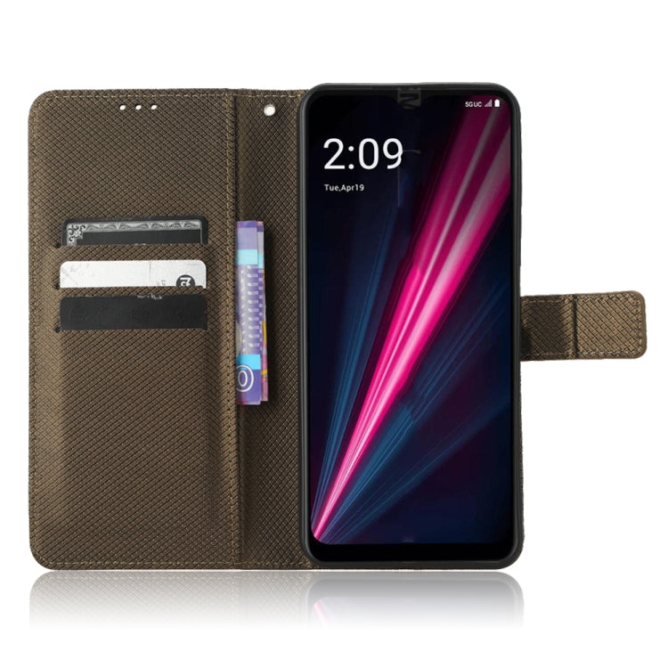 For T-Mobile REVVL 6 Pro 5G Diamond Texture Leather Phone Case