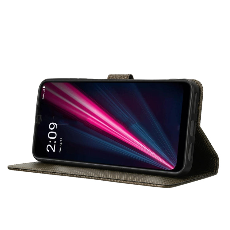 For T-Mobile REVVL 6 Pro 5G Diamond Texture Leather Phone Case