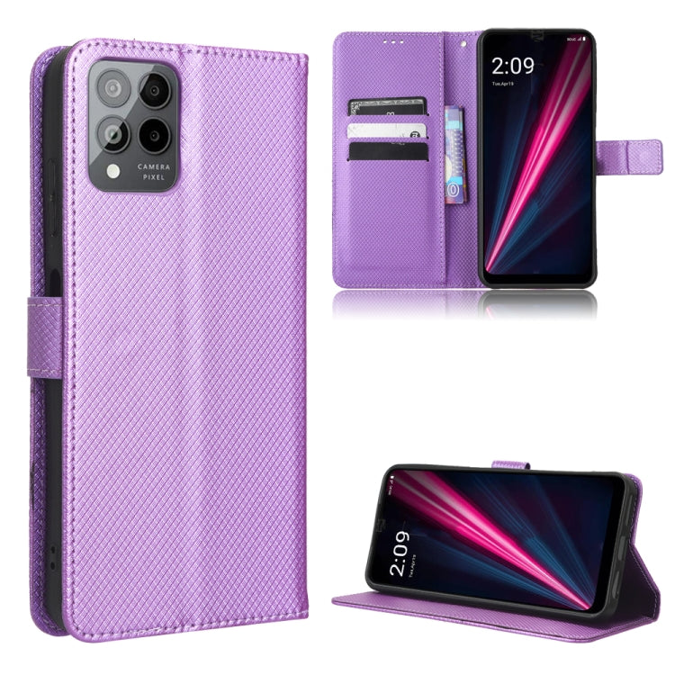 For T-Mobile REVVL 6 Pro 5G Diamond Texture Leather Phone Case