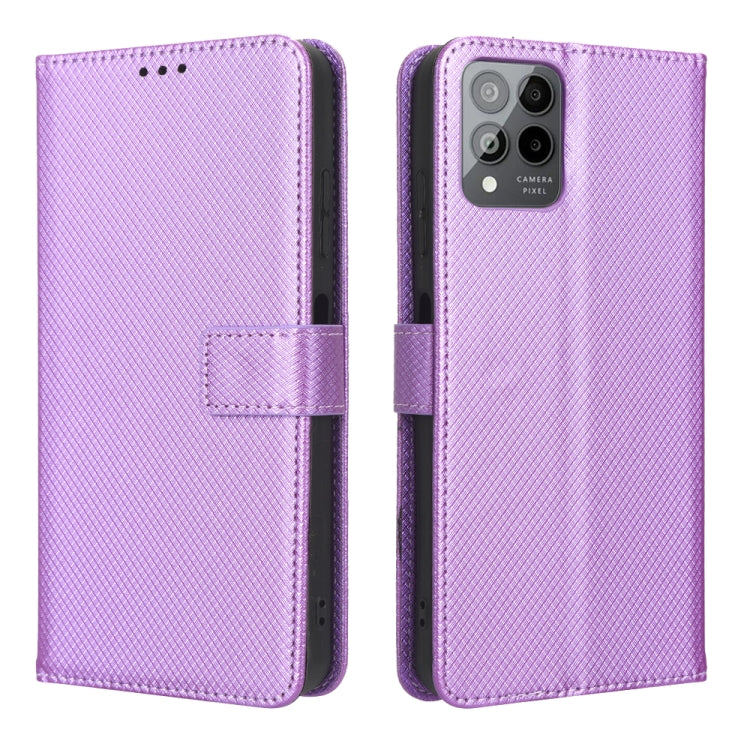 For T-Mobile REVVL 6 Pro 5G Diamond Texture Leather Phone Case