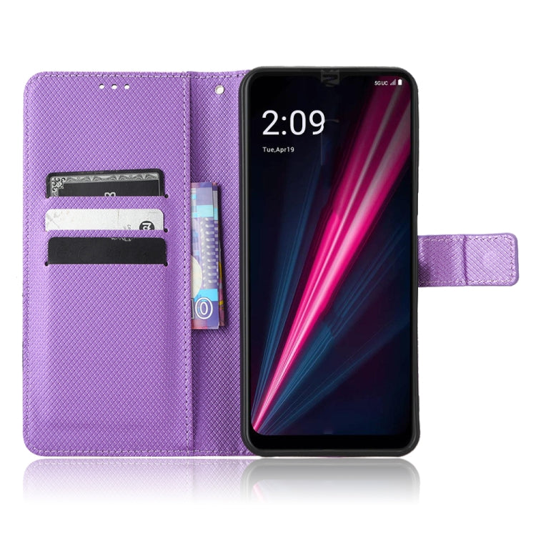 For T-Mobile REVVL 6 Pro 5G Diamond Texture Leather Phone Case