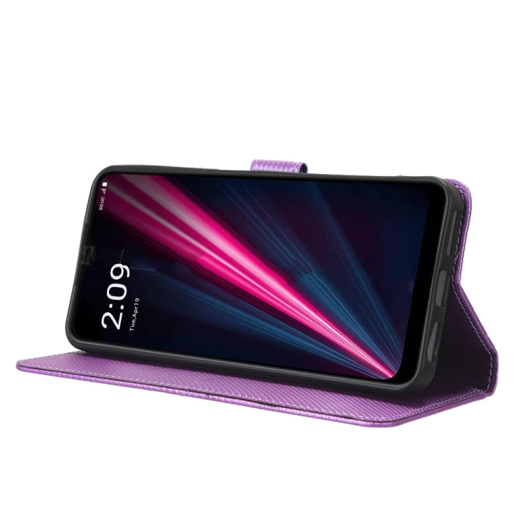 For T-Mobile REVVL 6 Pro 5G Diamond Texture Leather Phone Case