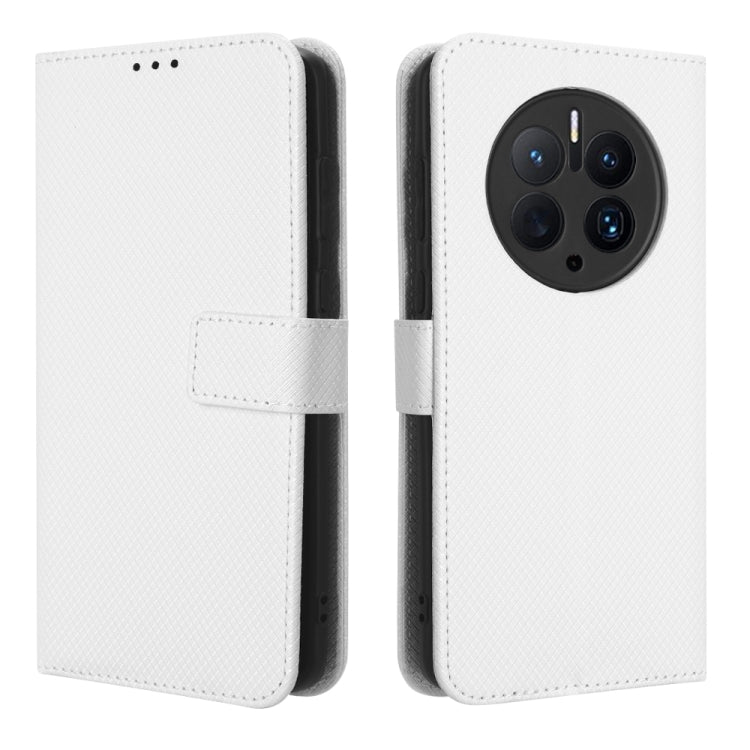 For Huawei Mate 50 Pro Diamond Texture Leather Phone Case