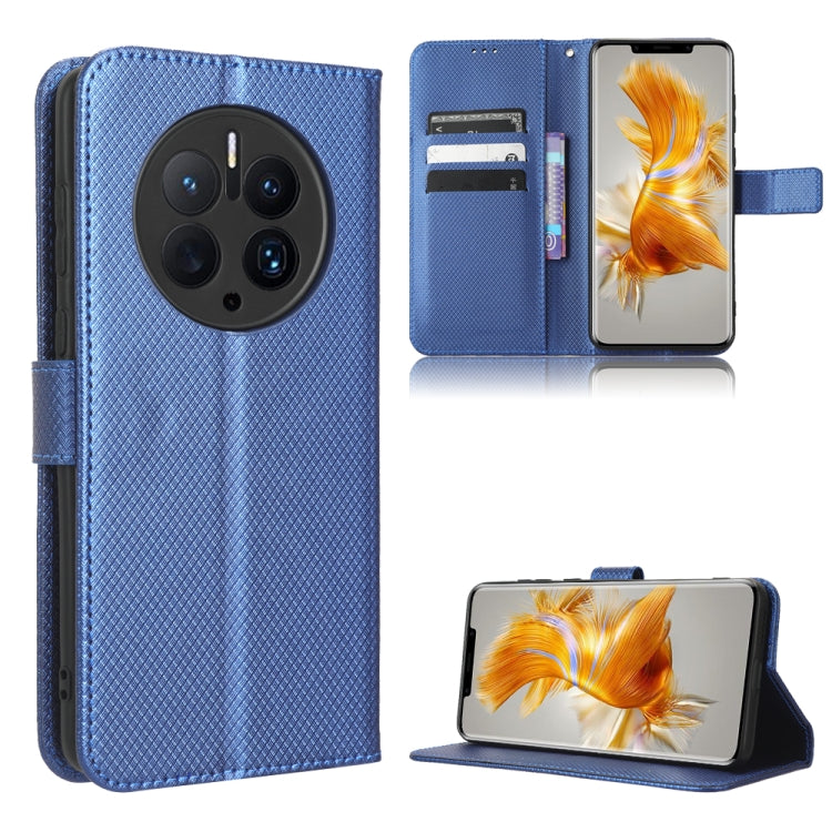 For Huawei Mate 50 Pro Diamond Texture Leather Phone Case