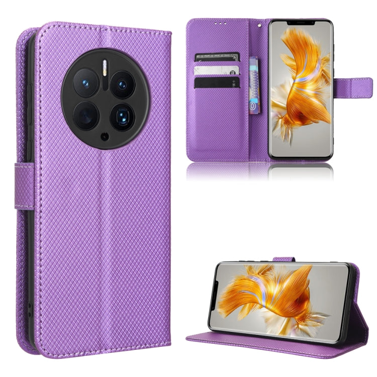 For Huawei Mate 50 Pro Diamond Texture Leather Phone Case