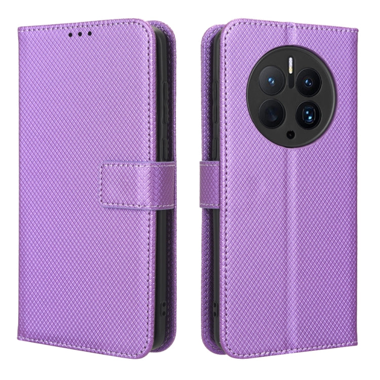For Huawei Mate 50 Pro Diamond Texture Leather Phone Case