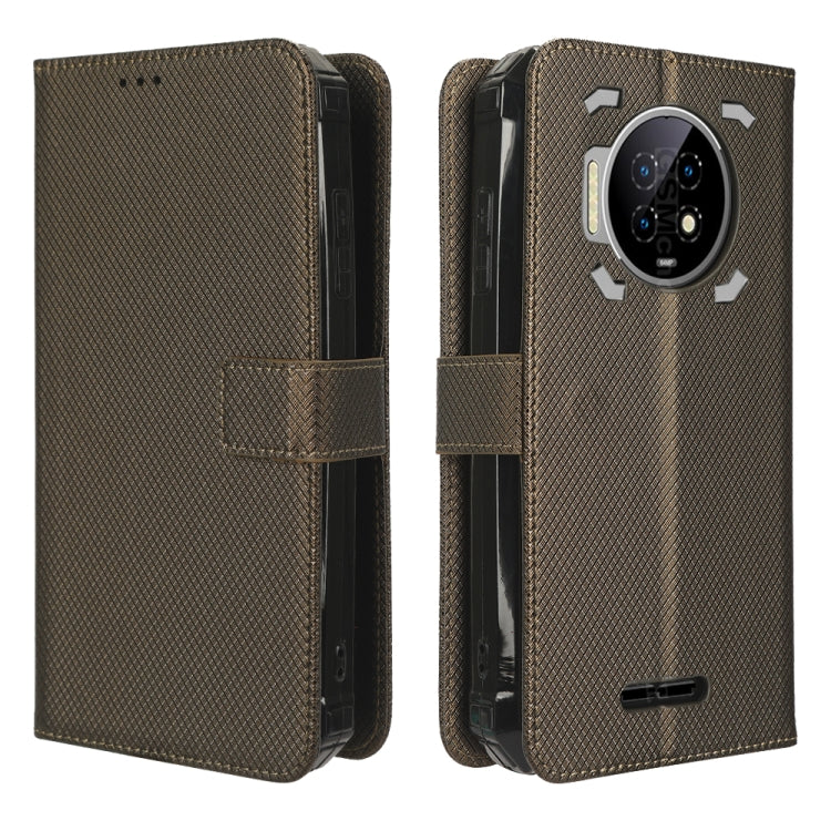 For Oukitel WP19 Diamond Texture Leather Phone Case