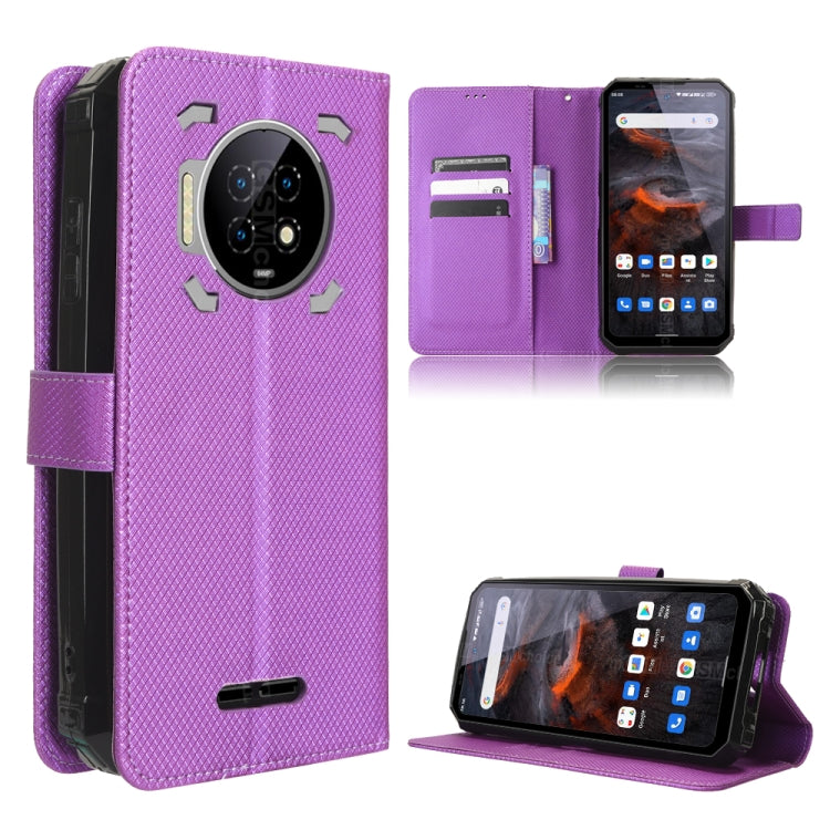 For Oukitel WP19 Diamond Texture Leather Phone Case
