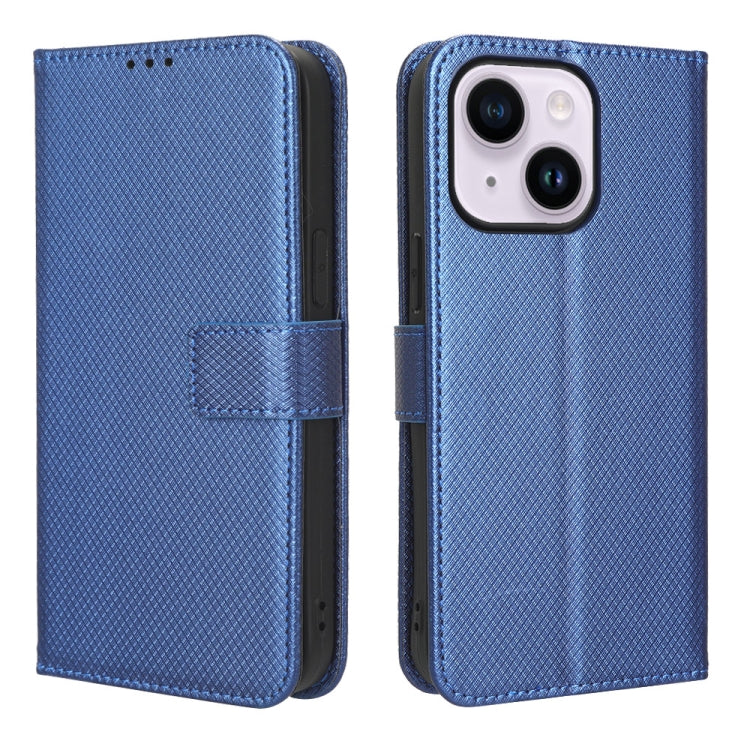 For iPhone 14 Plus Diamond Texture Leather Phone Case