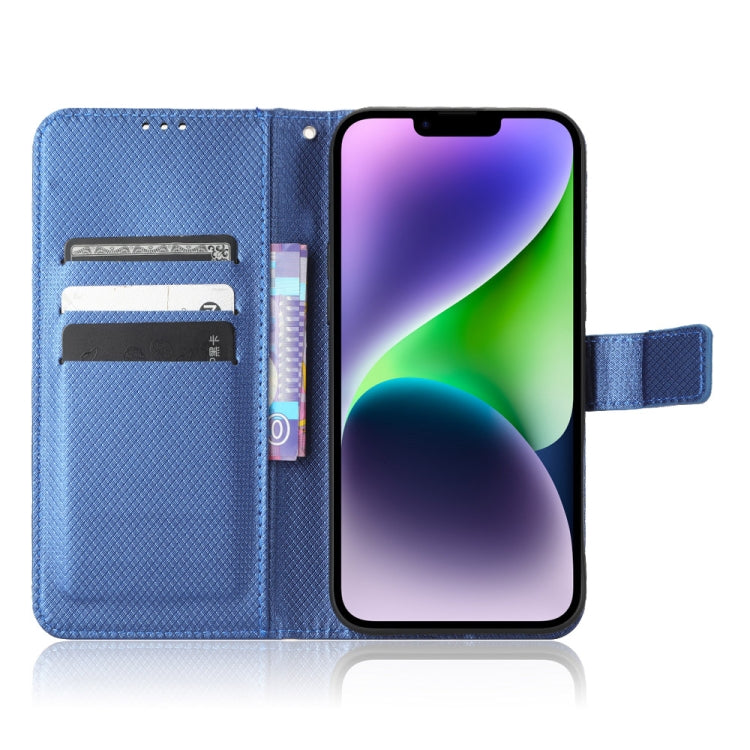 For iPhone 14 Plus Diamond Texture Leather Phone Case
