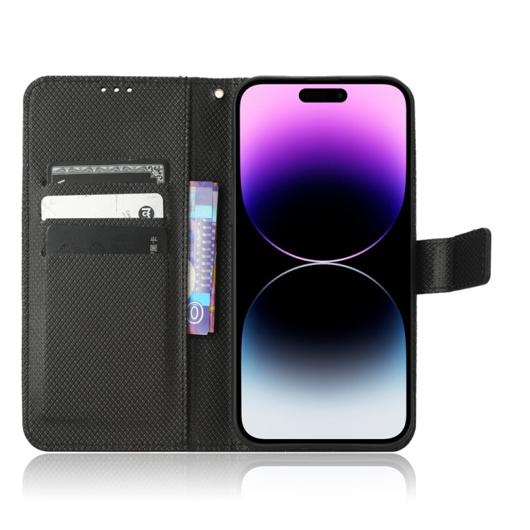 For iPhone 14 Pro Max Diamond Texture Leather Phone Case