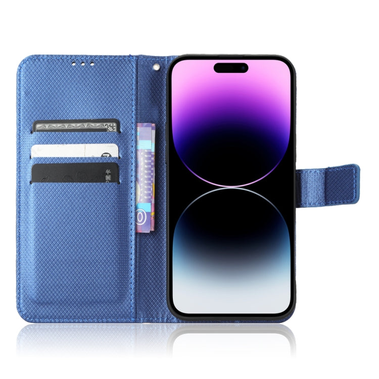 For iPhone 14 Pro Max Diamond Texture Leather Phone Case