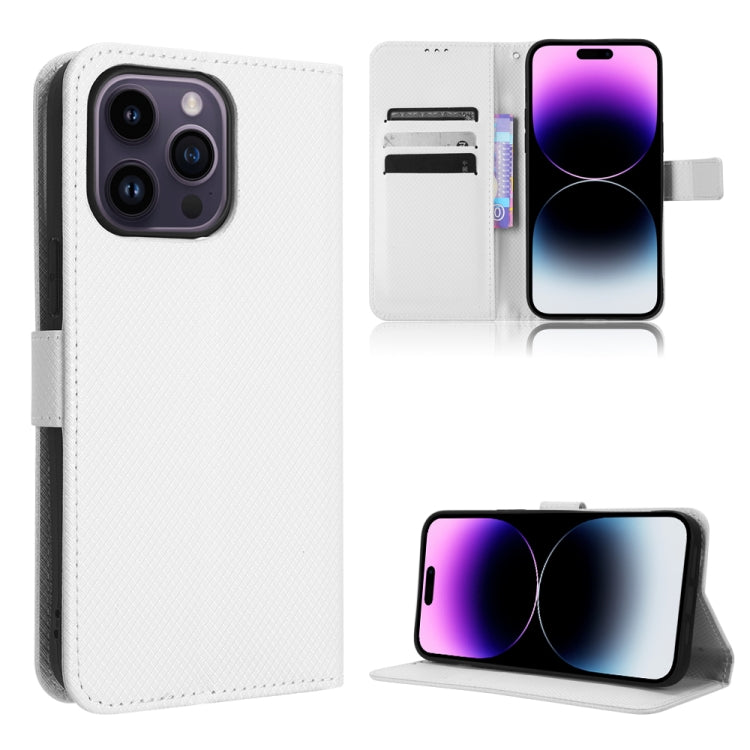 For iPhone 14 Pro Diamond Texture Leather Phone Case