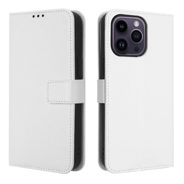 For iPhone 14 Pro Diamond Texture Leather Phone Case