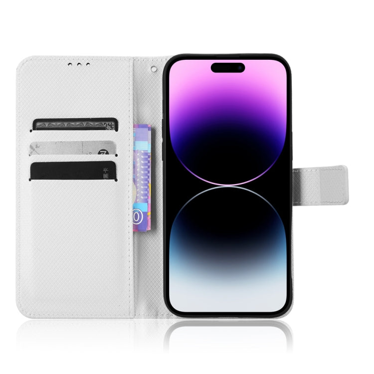 For iPhone 14 Pro Diamond Texture Leather Phone Case