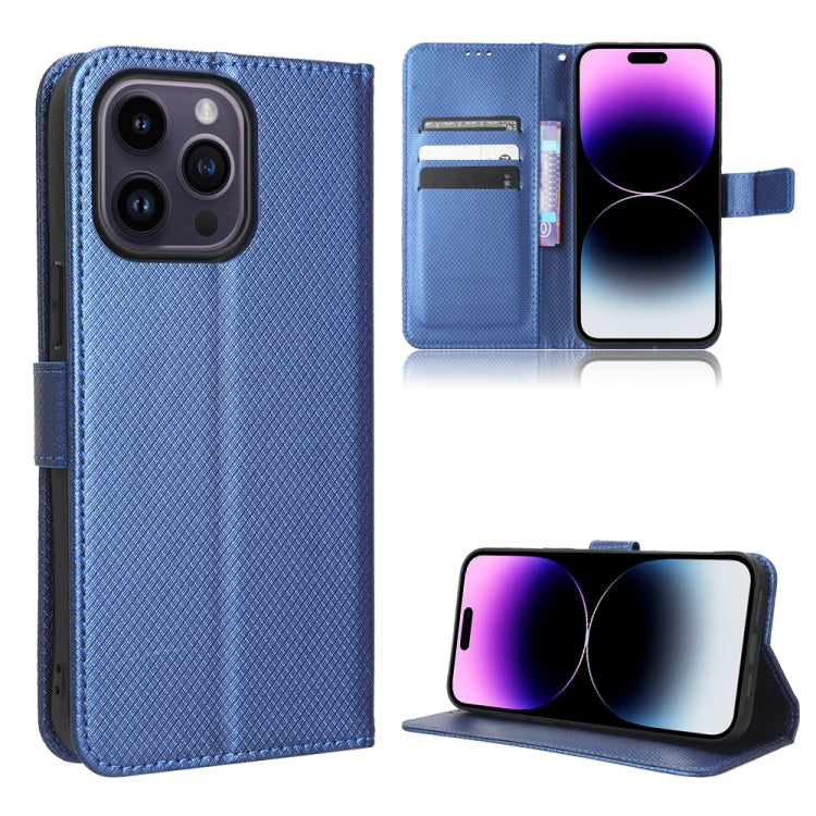 For iPhone 14 Pro Diamond Texture Leather Phone Case
